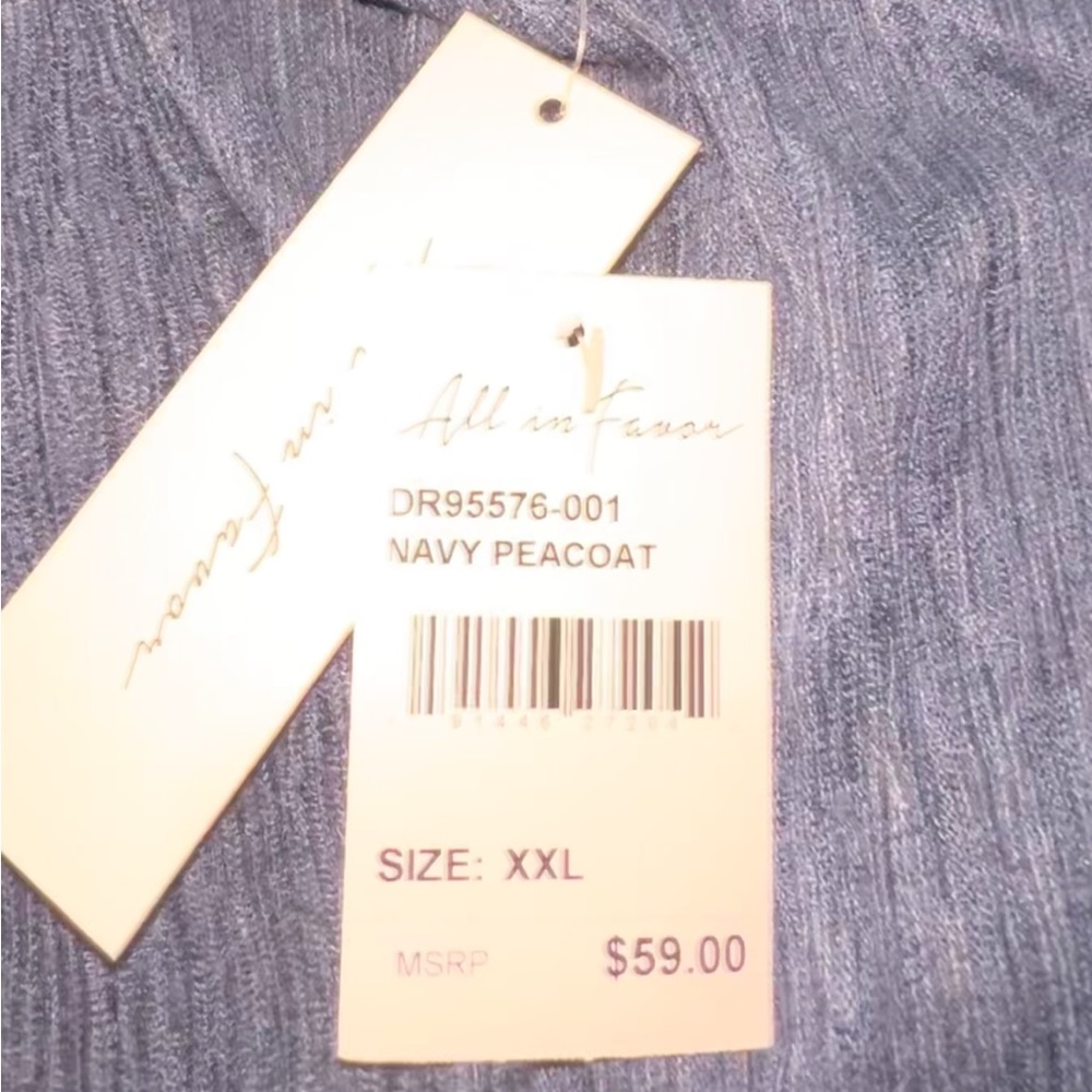 NWT Nordstrom All in Favor Navy Plisse Midi Dress Size XXL Wedding Guest - Picture 6 of 7
